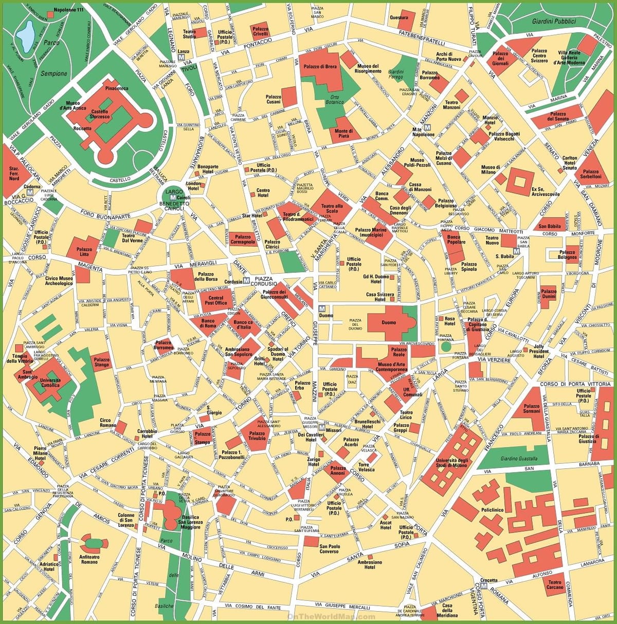 city karte milāna itālija