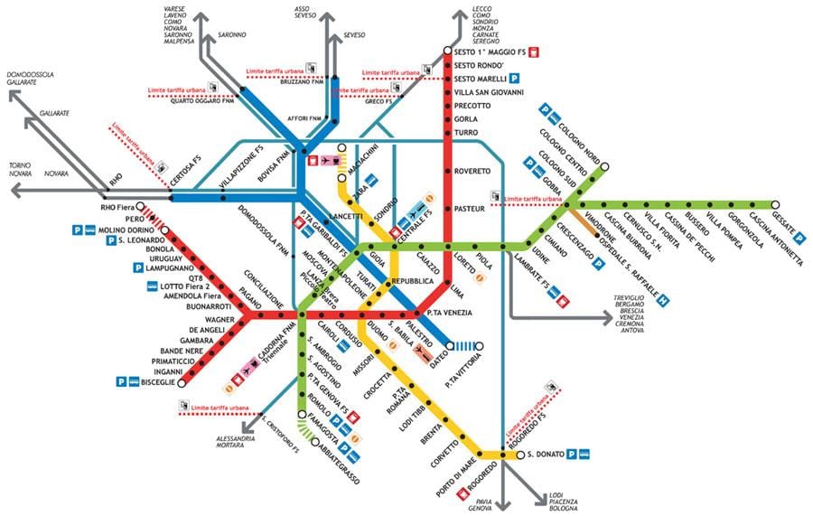 milano caurules karte