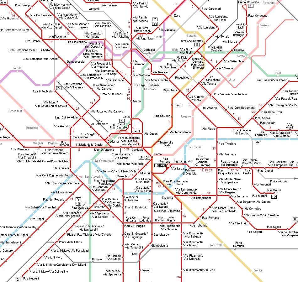 tramvaja milānas karte