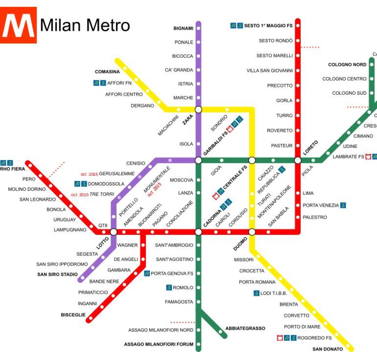 milāna itālija dzelzceļa stacija map