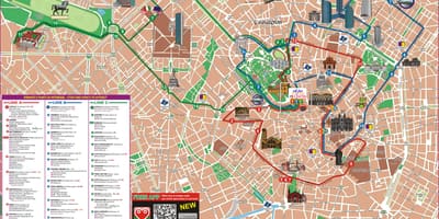 Karte, autobusu maršruts no milānas