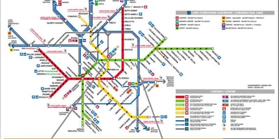 Milānas centrālās stacijas kartē