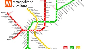 Metro karte milano